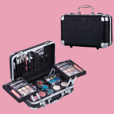 Black Portable Professional 24 Color Eyeshadow Blush Cosmetic Foundation Face Powder Makeup Sets Eye Shadows Palette