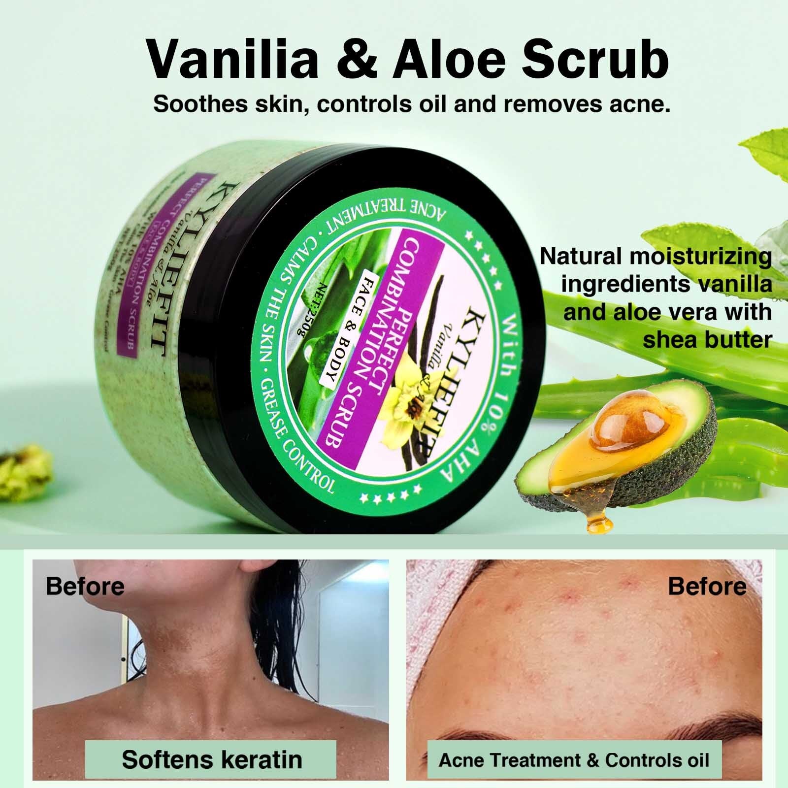 Natural Exfoliating Combination Face and Body Scrub