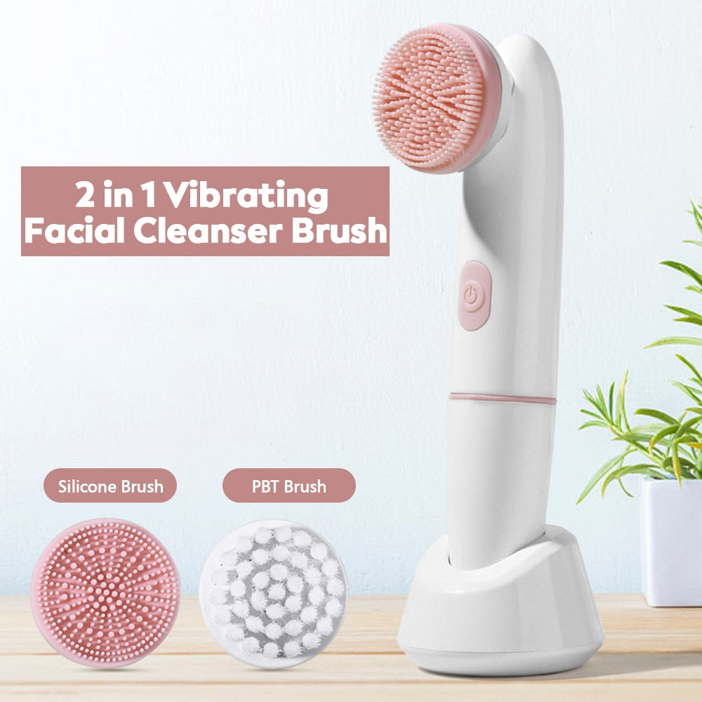 Sonic Facial Cleansing Brush Device