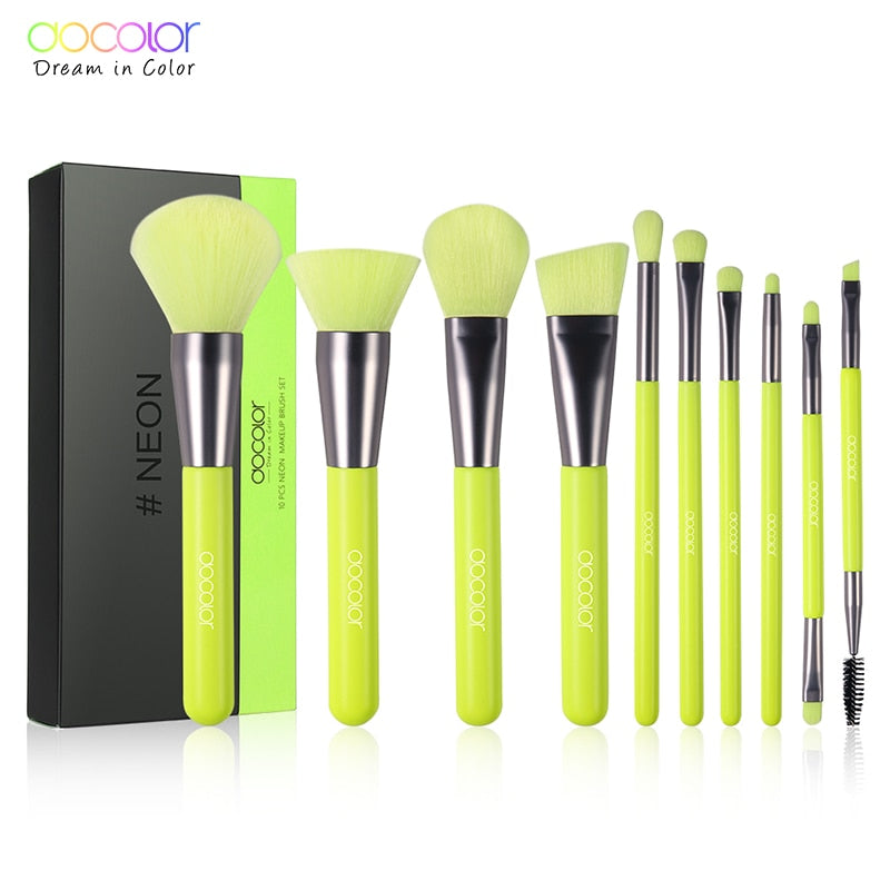 Neon Makeup Professional Synthetic Hair Face/Eye Brush Set