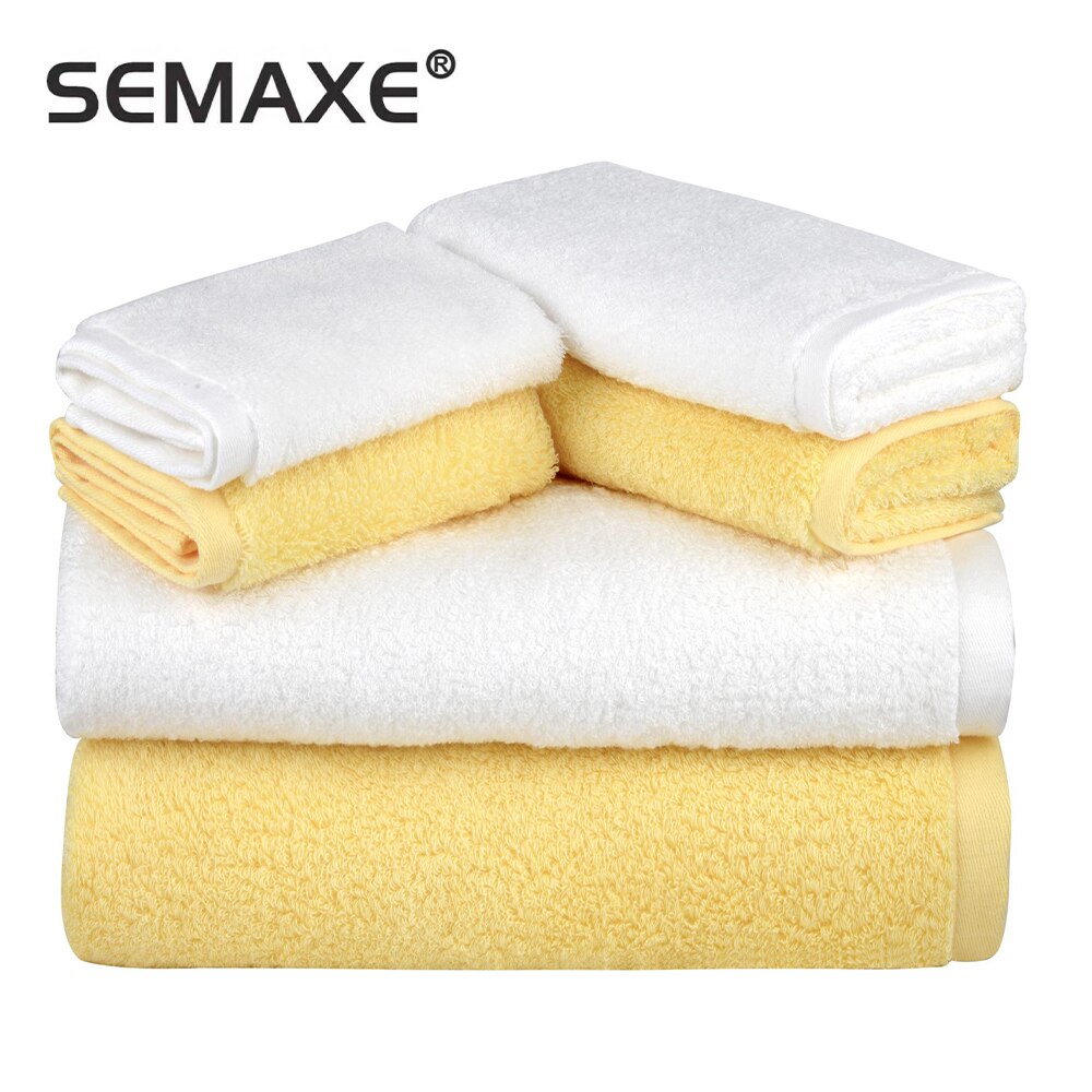 2pcs Luxury Highly Absorbent Cotton Bath Towel Set
