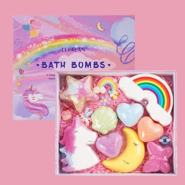 Luxury Rainbow Bath Bombs for Kids
