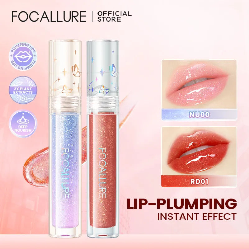 Focallure Lip Pluming Instant Effect Sparkle Lip Gloss