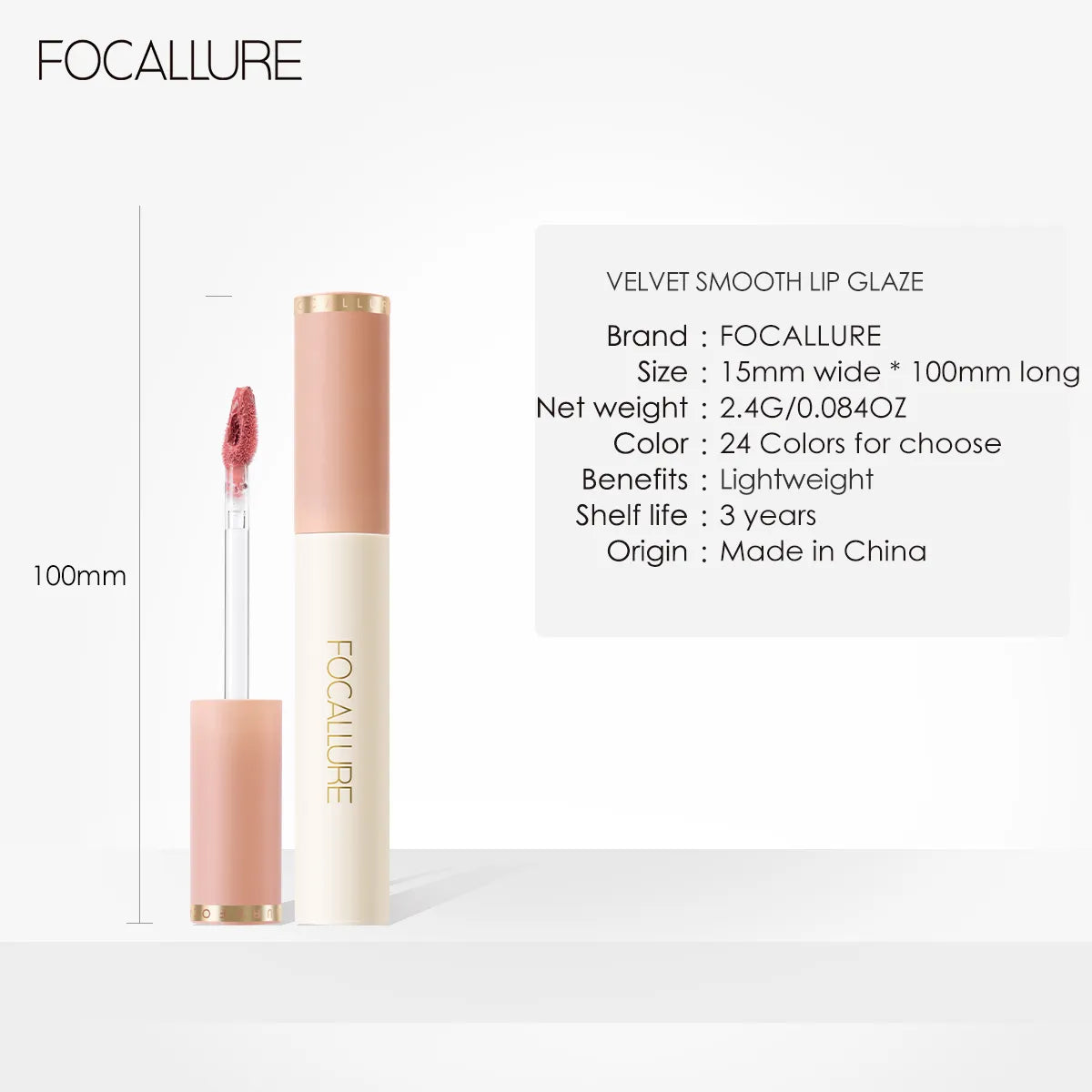 Focallure Waterproof Long-lasting Velvet Smooth Lip Glaze
