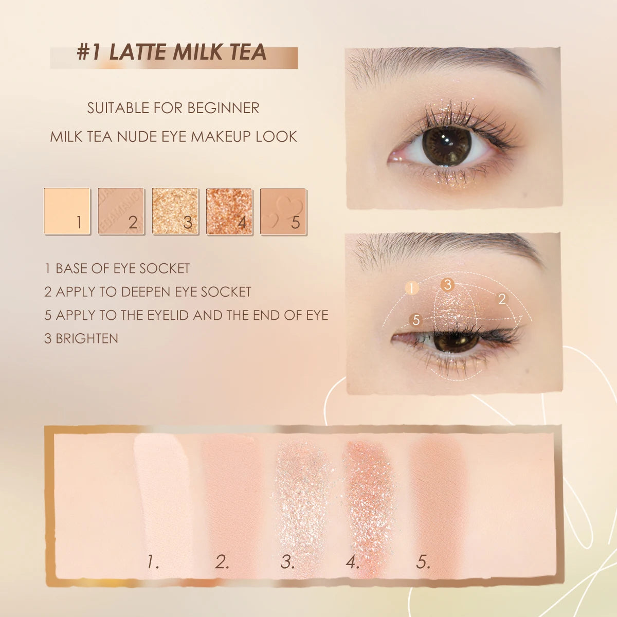 Focallure Matte Shimmer Redamancy 5-Color Eyeshadow Palette