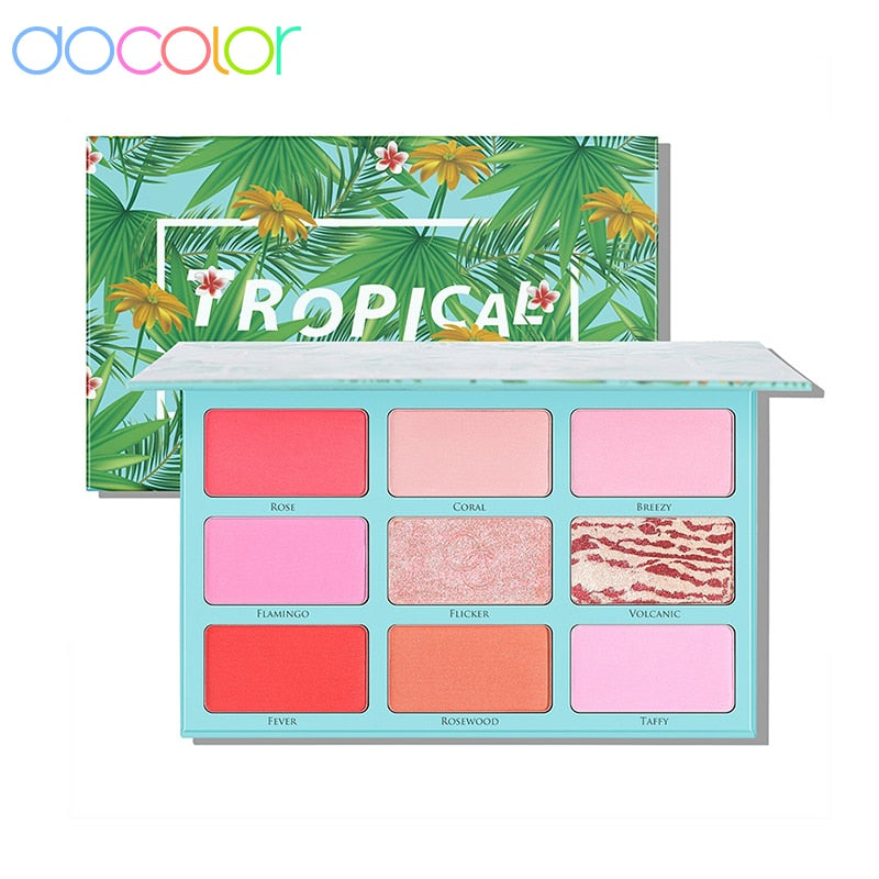 Tropical 9 Colors Makeup Palette Contour Highlighter Shimmer Bronzer