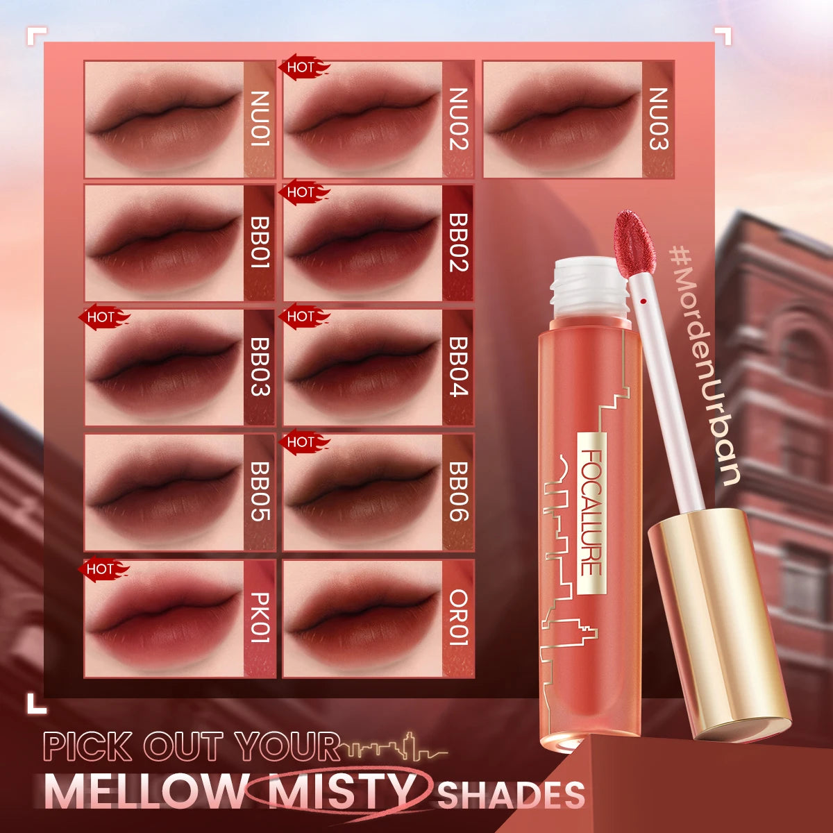 Focallure Airy Velvet Matte Liquid Lipstick Long-Lasting Lip Tint Glaze