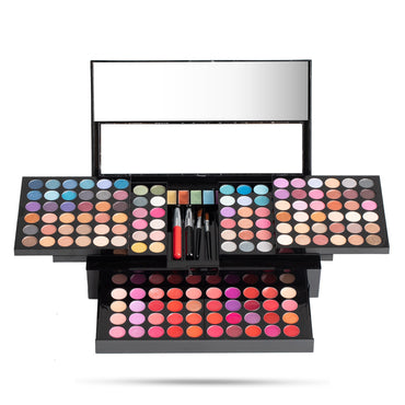 All In One Make Up Box (Eye Shadow, Lip gloss, Lipstick, Brush, Eyebrow) Beauty Make-Up Case